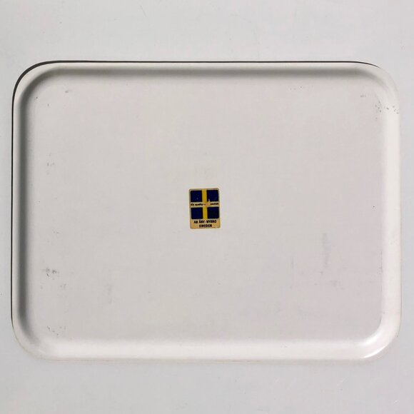 vintage melamine serving tray floral chintz brown and white AB ARY NYBRO Sweden - Picture 2 of 3